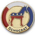 Stock Democrat Pin